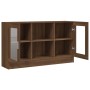 Eiche braun Sperrholz Vitrine 120x30,5x70 cm von vidaXL, Sideboards - Ref: Foro24-815629, Preis: 92,04 €, Rabatt: %