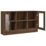 Vitrina madera contrachapada roble marrón 120x30,5x70 cm de vidaXL, Aparadores - Ref: Foro24-815629, Precio: 95,42 €, Descuen...