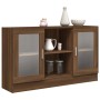 Eiche braun Sperrholz Vitrine 120x30,5x70 cm von vidaXL, Sideboards - Ref: Foro24-815629, Preis: 92,04 €, Rabatt: %