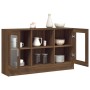 Eiche braun Sperrholz Vitrine 120x30,5x70 cm von vidaXL, Sideboards - Ref: Foro24-815629, Preis: 92,04 €, Rabatt: %