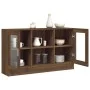 Vitrina madera contrachapada roble marrón 120x30,5x70 cm de vidaXL, Aparadores - Ref: Foro24-815629, Precio: 95,42 €, Descuen...