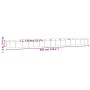 Jardinera arriate acero galvanizado plata 600x140x36 cm