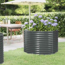 Jardinera arriate acero galvanizado antracita 100x100x68cm
