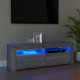 TV-Ständer mit grauen LED-Leuchten Sonoma 120x35x40 cm von vidaXL, TV-Möbel - Ref: Foro24-815688, Preis: 74,86 €, Rabatt: %