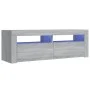 TV-Ständer mit grauen LED-Leuchten Sonoma 120x35x40 cm von vidaXL, TV-Möbel - Ref: Foro24-815688, Preis: 73,89 €, Rabatt: %