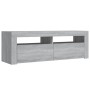 Mueble de TV con luces LED gris Sonoma 120x35x40 cm de vidaXL, Muebles TV - Ref: Foro24-815688, Precio: 77,00 €, Descuento: %