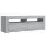 TV-Ständer mit grauen LED-Leuchten Sonoma 120x35x40 cm von vidaXL, TV-Möbel - Ref: Foro24-815688, Preis: 73,89 €, Rabatt: %