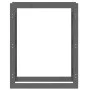 Kaminholzregal aus massivem Kiefernholz grau 80x25x100 cm von vidaXL, Zubehör für Taschen und Brennholzhalter - Ref: Foro24-8...