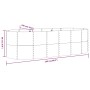 Jardinera arriate acero galvanizado gris 249x100x68 cm