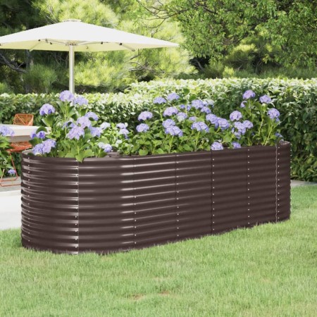 Jardinera arriate acero galvanizado marrón 249x100x68cm