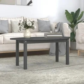 Couchtisch aus massivem grauem Kiefernholz, 110 x 55 x 45 cm von vidaXL, Couchtisch - Ref: Foro24-822344, Preis: 70,82 €, Rab...