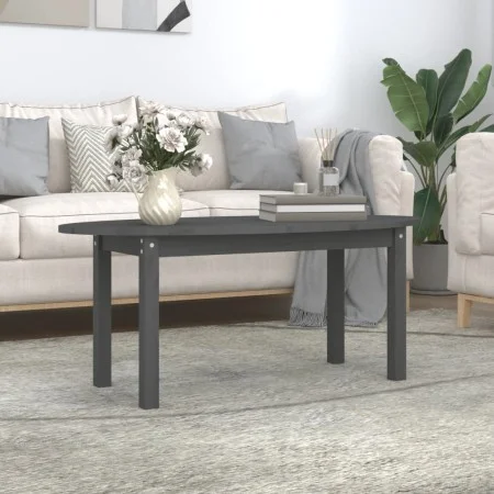 Couchtisch aus massivem grauem Kiefernholz, 110 x 55 x 45 cm von vidaXL, Couchtisch - Ref: Foro24-822344, Preis: 70,82 €, Rab...