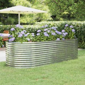 Jardinera arriate acero galvanizado plata 249x100x68 cm Jardinera arriate acero galvanizado plata 249x100x68 cm