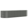 Jardinera arriate acero galvanizado gris 322x100x68 cm