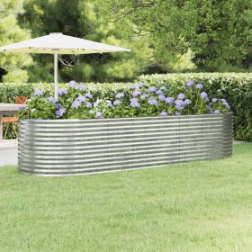 Jardinera arriate acero galvanizado plata 322x100x68 cm Jardinera arriate acero galvanizado plata 322x100x68 cm