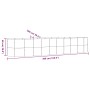 Jardinera arriate acero galvanizado plata 396x100x68 cm