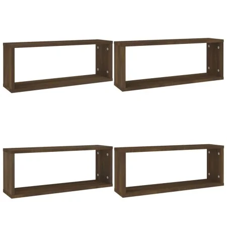 Kubische Wandregale 4 Stück braunes Eichenholz 60x15x23 cm von vidaXL, Regale und Regale - Ref: Foro24-815931, Preis: 42,46 €...