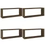 Kubische Wandregale 4 Stück braunes Eichenholz 60x15x23 cm von vidaXL, Regale und Regale - Ref: Foro24-815931, Preis: 42,46 €...