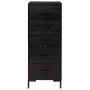 Cómoda de madera maciza de pino negro 42x35x110 cm de vidaXL, Cajoneras - Ref: Foro24-349928, Precio: 201,61 €, Descuento: %