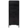 Massive Kiefer Kommode schwarz 42x35x110 cm von vidaXL, Schubladen - Ref: Foro24-349928, Preis: 186,58 €, Rabatt: %