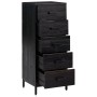 Cómoda de madera maciza de pino negro 42x35x110 cm de vidaXL, Cajoneras - Ref: Foro24-349928, Precio: 201,61 €, Descuento: %