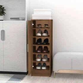 Schuhregal aus braunem Eichensperrholz, 32 x 35 x 92 cm von vidaXL, Schuhregale und Schuhorganisatoren - Ref: Foro24-816019, ...