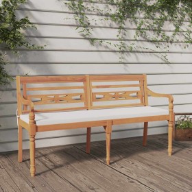 Banco Batavia con cojín madera maciza de teca 150 cm