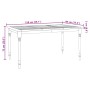 Mesa de bar plegable madera maciza de teca 90x65x105 cm