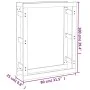 Kaminholzregal aus massivem Kiefernholz 80x25x100 cm von vidaXL, Zubehör für Taschen und Brennholzhalter - Ref: Foro24-822417...