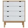 OTTA Massivholz Kommode braun und weiß Kiefer 76,5x39,5x90cm von vidaXL, Schubladen - Ref: Foro24-348584, Preis: 127,26 €, Ra...