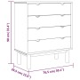 OTTA Massivholz Kommode braun und weiß Kiefer 76,5x39,5x90cm von vidaXL, Schubladen - Ref: Foro24-348584, Preis: 129,41 €, Ra...