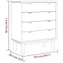 OTTA solid pine wood chest of drawers in brown and white, 76.5x39.5x90cm. by vidaXL, Drawers - Ref: Foro24-348584, Price: 127...