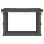 Solid gray pine wood firewood rack 108x64.5x77 cm by vidaXL, Accessories for bags and firewood holders - Ref: Foro24-822434, ...