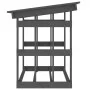 Solid gray pine wood firewood rack 108x64.5x77 cm by vidaXL, Accessories for bags and firewood holders - Ref: Foro24-822434, ...