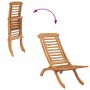 Silla de jardín plegable madera maciza de teca 50x90x69 cm