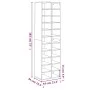 Schuhschrank aus geräuchertem Eichensperrholz, 54 x 34 x 183 cm von vidaXL, Schuhregale und Schuhorganisatoren - Ref: Foro24-...