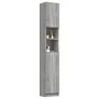 Armario de baño madera contrachapada gris Sonoma 32x25,5x190 cm de vidaXL, Muebles de baño - Ref: Foro24-815538, Precio: 71,6...