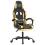 Drehbarer Gaming-Stuhl mit Fußstütze, Kunstleder, Schwarzgold von vidaXL, Gaming-Stühle - Ref: Foro24-349581, Preis: 111,09 €...