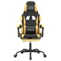 Drehbarer Gaming-Stuhl mit Fußstütze, Kunstleder, Schwarzgold von vidaXL, Gaming-Stühle - Ref: Foro24-349581, Preis: 111,09 €...