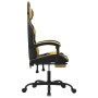 Drehbarer Gaming-Stuhl mit Fußstütze, Kunstleder, Schwarzgold von vidaXL, Gaming-Stühle - Ref: Foro24-349581, Preis: 111,09 €...