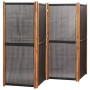 Biombo divisor de 4 paneles negro 280x180 cm
