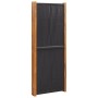 Biombo divisor de 4 paneles negro 280x180 cm