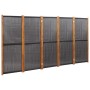 Biombo divisor de 5 paneles negro 350x180 cm