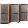 Biombo divisor de 5 paneles negro 350x180 cm