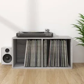 Gray plywood vinyl record box 71x34x36cm by vidaXL, CD and DVD storage - Ref: Foro24-815253, Price: 42,66 €, Discount: %