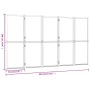 Biombo divisor de 5 paneles negro 350x180 cm