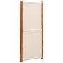 Biombo divisor de 4 paneles blanco crema 280x180 cm
