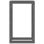 Firewood rack solid gray pine wood 60x25x100 cm by vidaXL, Accessories for bags and firewood holders - Ref: Foro24-822414, Pr...