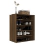 Brown oak plywood shoe cabinet 60x35x70 cm by vidaXL, Shoe racks and shoe organizers - Ref: Foro24-816016, Price: 51,21 €, Di...