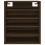 Mueble zapatero madera contrachapada roble marrón 60x35x70 cm de vidaXL, Zapateros y organizadores de calzado - Ref: Foro24-8...